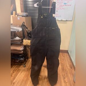 Walls Quilted Black Overalls